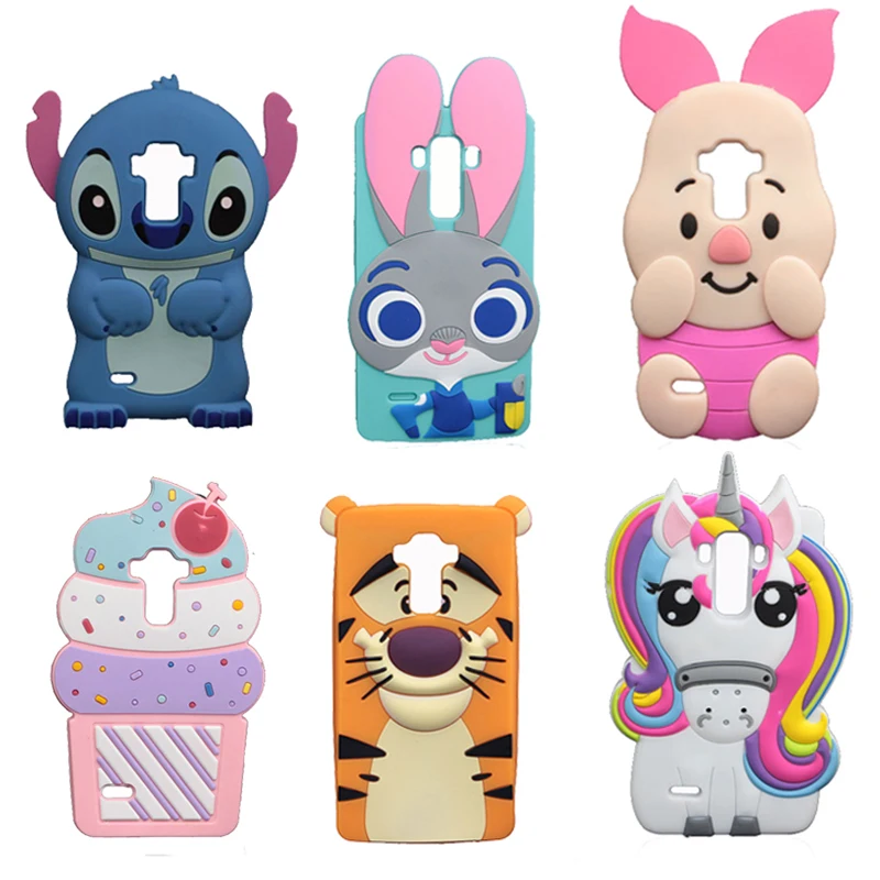 

For LG G4 Stylus Cute Rabbit Soft Case For LG G4 Stylus G Stylo Cover Minnie Horse Pig Tiger Cat Sulley Soft Phone Bags