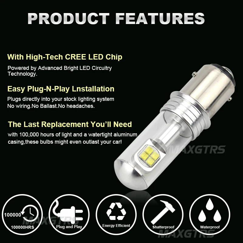 2 шт. автомобильные светодиодсветодиодный лампы S25 1157 P21/5W BAY15D с чипом CREE|car amber