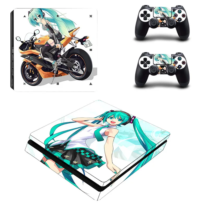 Hatsune Miku проект Diva PS4 тонкий стикер кожи виниловые наклейки для Sony Playstation4 PS 4 тонкая консоль и контроллер