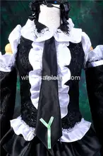 Gothic Black Vocaloid HATUNE MIKU Infinit Cosplay Costume Lolita Channel Ball Gown 4XL For Sale Tea Party Dresses
