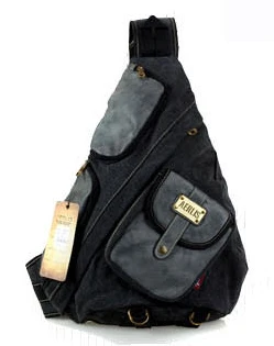 Tactical canvas and leather messenger bag for men Vintage men's big ...