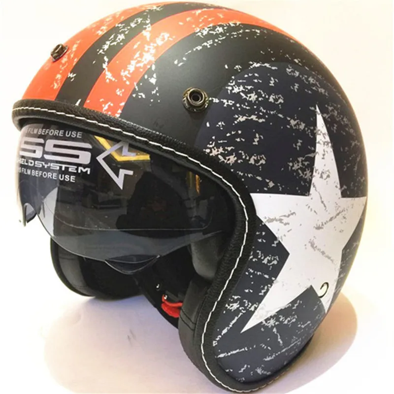 Мотоциклетный шлем 3/4 с открытым лицом мотоциклетные шлемы ABS XS M L XL французским людям нравится