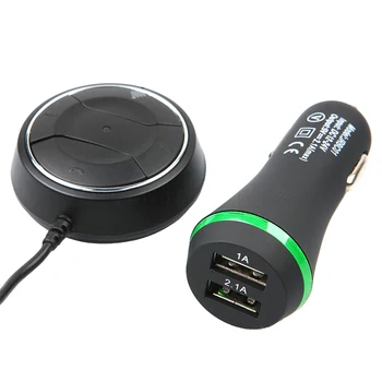 1pcs Hot Sale 3.5mm Bluetooth 4.0 HandsFree Stereo Car NFC AUX Kit Music Aux Speakerphone Car Kit with 3.1A Dual USB Car Charger