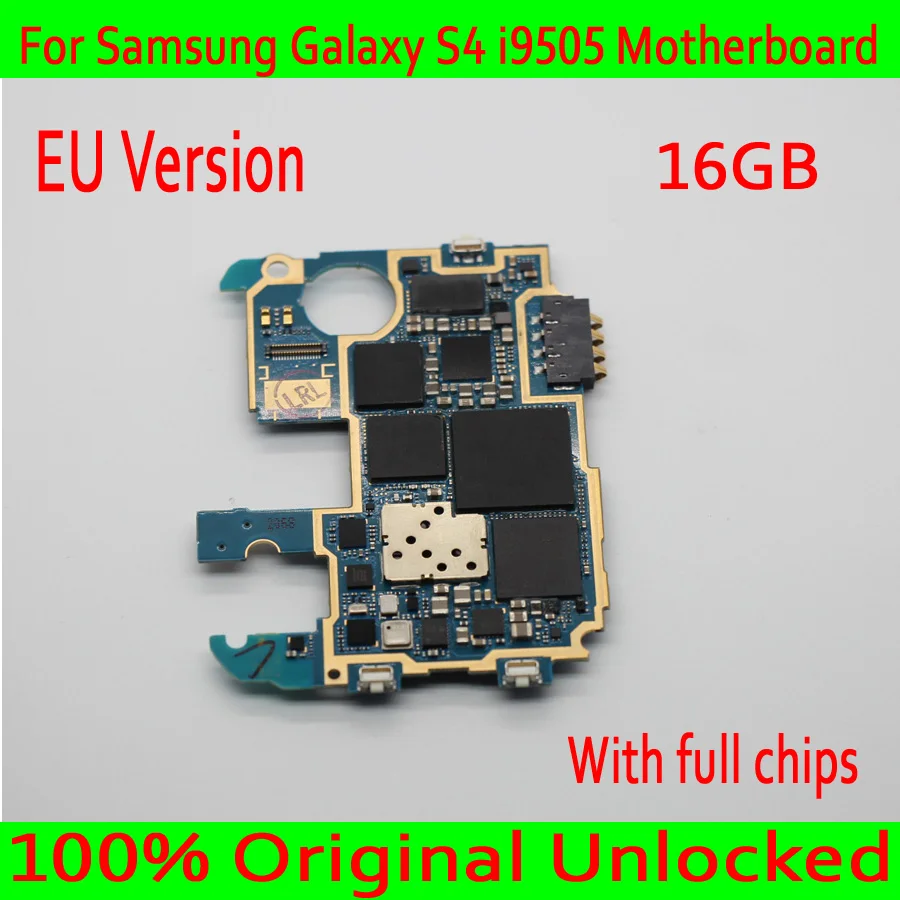 

For Samsung Galaxy S4 i9505 Motherboard,100% Original unlocked 16GB for Galaxy S4 i9505 Mainboard with Full Chips,Good Tested