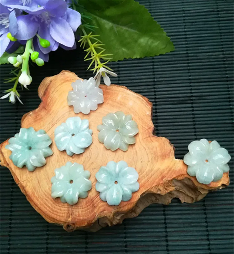 

25mm Wholesale High Quality Natural AAA Loose Flower Jade Beads, Fine Jade Beads For Jewelry Making DIY Accessories