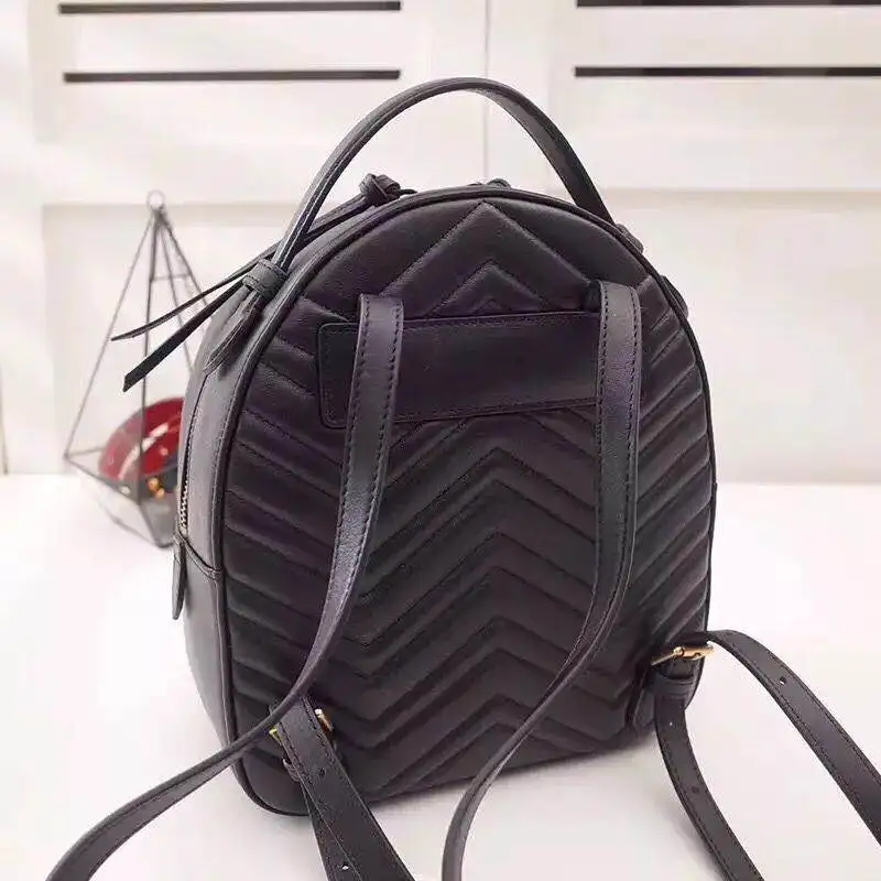 

brand Backpack 2019 High quality Fashionable Real Leather Women bag New Style Fashionable Luxury Women Backpack free shipping