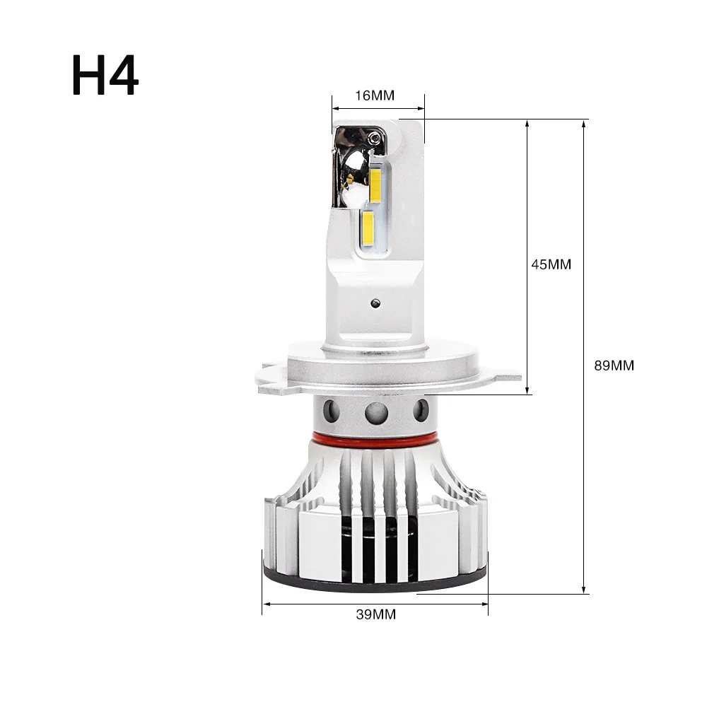 CN360 2 шт. светодиодный Автомобильный светодиодный светильник с H4 H7 H11 9005 9006 фары 12000LM Светильник лампы 72W 12V авто светодиодный головной светильник 6500k Размеры