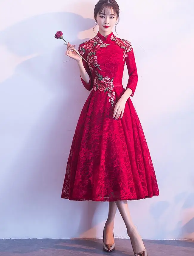 Высококачественные женские платья в китайском стиле горячая Распродажа A002