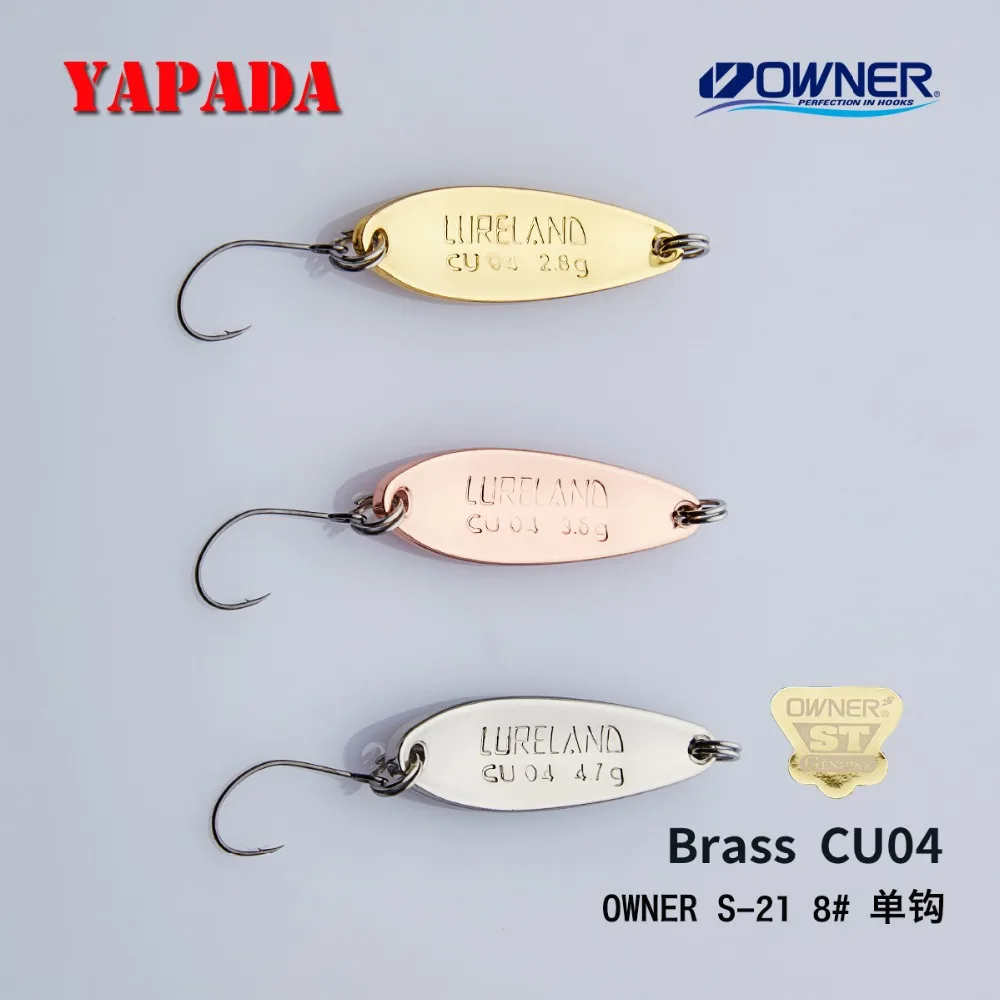 YAPADA النحاس ملعقة CU04 2.8g/3.6g/4.7g 36X10mm مالك واحد هوك متعدد الألوان ملعقة معدنية تيار الصيد السحر سمك السلمون المرقط YAPADA النحاس ملعقة CU04 2.8g/3.6g/4.7g 36X10mm مالك واحد هوك متعدد الألوان ملعقة معدنية تيار الصيد السحر سمك السلمون المرقط