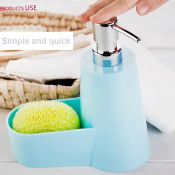 

Shower Bottle Sky-blue Leakproof Refillable Shampoo Bottles Press Bottle Shower Gel Bottles for Bathroom Home Hotel