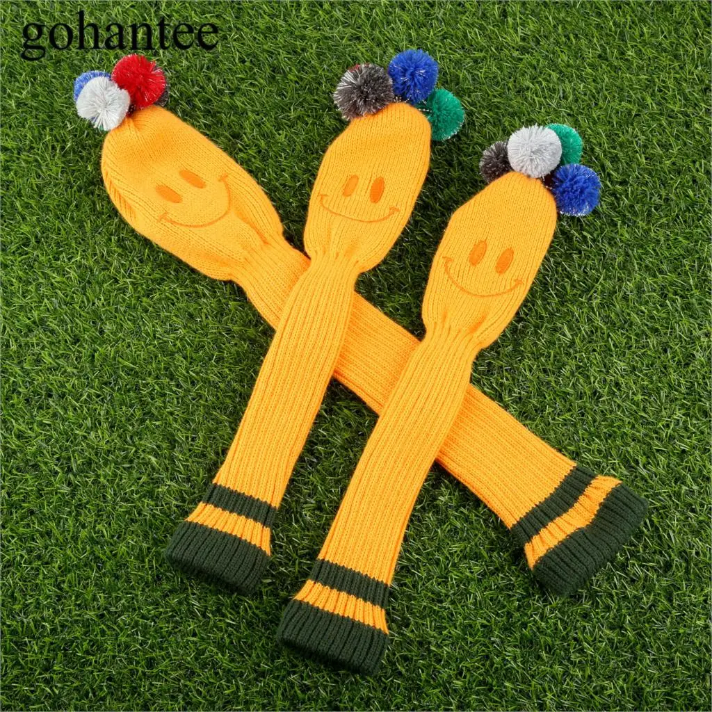 3 قطعة/المجموعة ابتسامة تصميم محبوك النسيج سائق نادي الغولف الهجينة أغطية الرأس خشبية/الخشب الممر السالك غطاء الرأس ل تايلور تيتليست 3 قطعة/المجموعة ابتسامة تصميم محبوك النسيج سائق نادي الغولف الهجينة أغطية الرأس خشبية/الخشب الممر السالك غطاء الرأس ل تايلور تيتليست