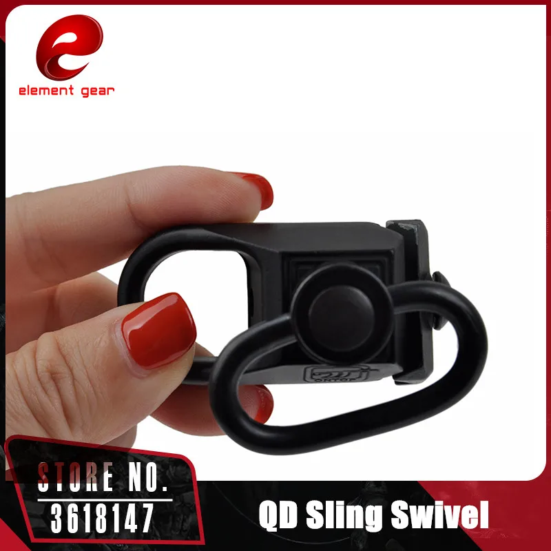 

Element Tactical Quick Release Detach QD Sling Swivel Adapter Set Picatinny Rail Mount Base 20mm Connecting Sling Ring BK CY219