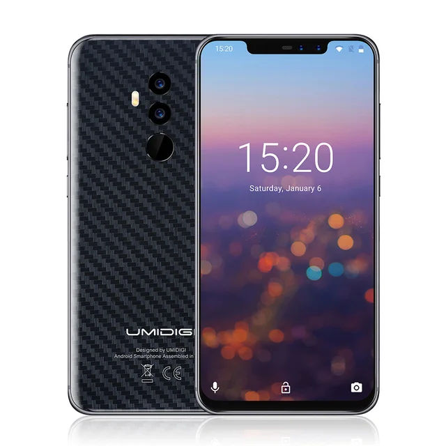 UMIDIGI Z2 4 جرام الذكي الروبوت 8.1 Phablet 6.2 بوصة 4 جيجابايت رام 64 جيجابايت ROM هيليو P23 الثماني النواة 16.0MP + 8.0MP كاميرات 3850 مللي أمبير الهاتف المحمول