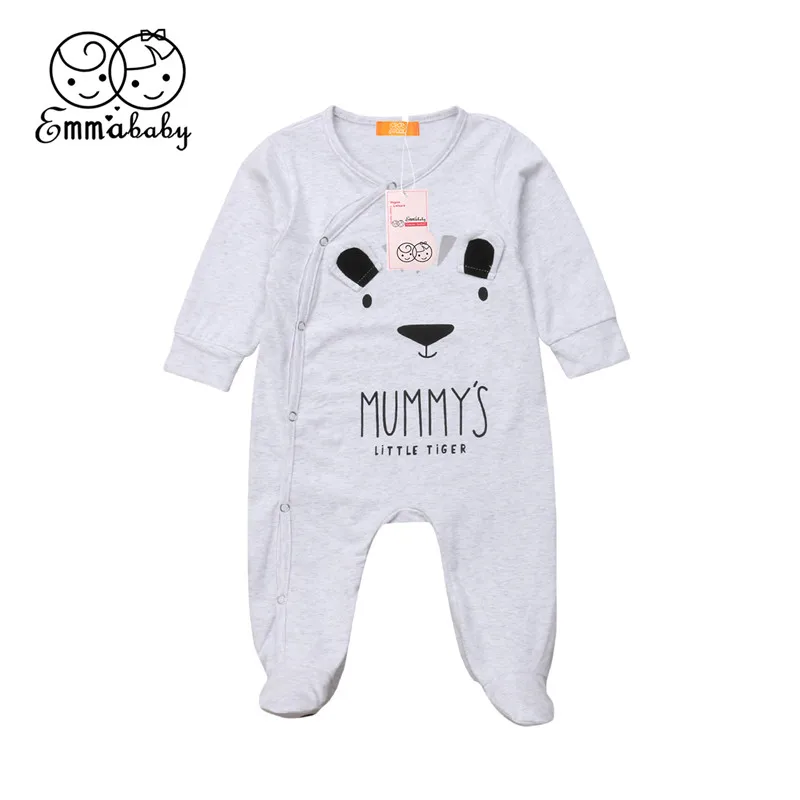 Emmababy для маленьких девочек s из хлопка мальчиков с рисунком панды комбинезон