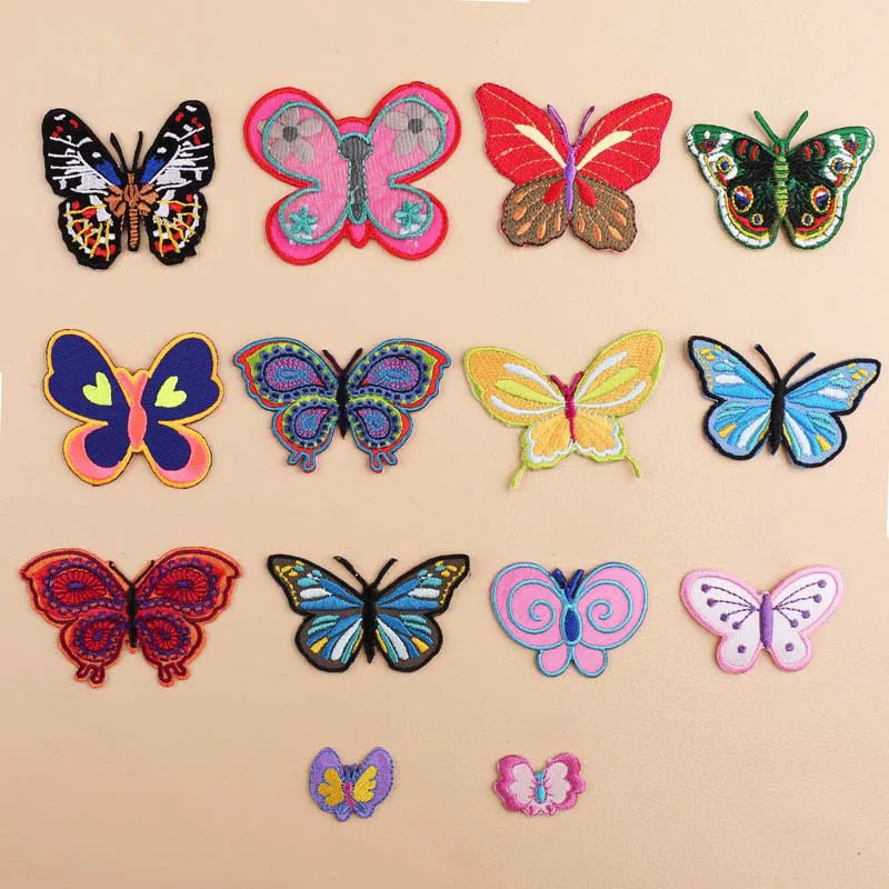 

1Pcs Butterfly Embroidery Patch Heat Transfers Iron On Sew On Patches for DIY T-shirt Clothes Stickers Decorative Applique 47244