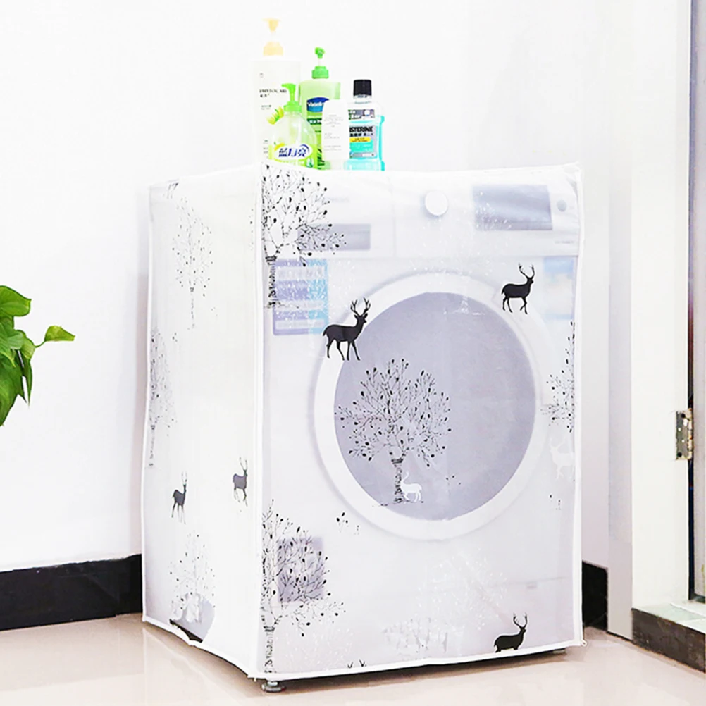 Водонепроницаемый пылезащитный чехол для стиральной машины с рисунком из мультфильма, экологически чистый материал PEVA Organzier, принадлежности для аксессуаров