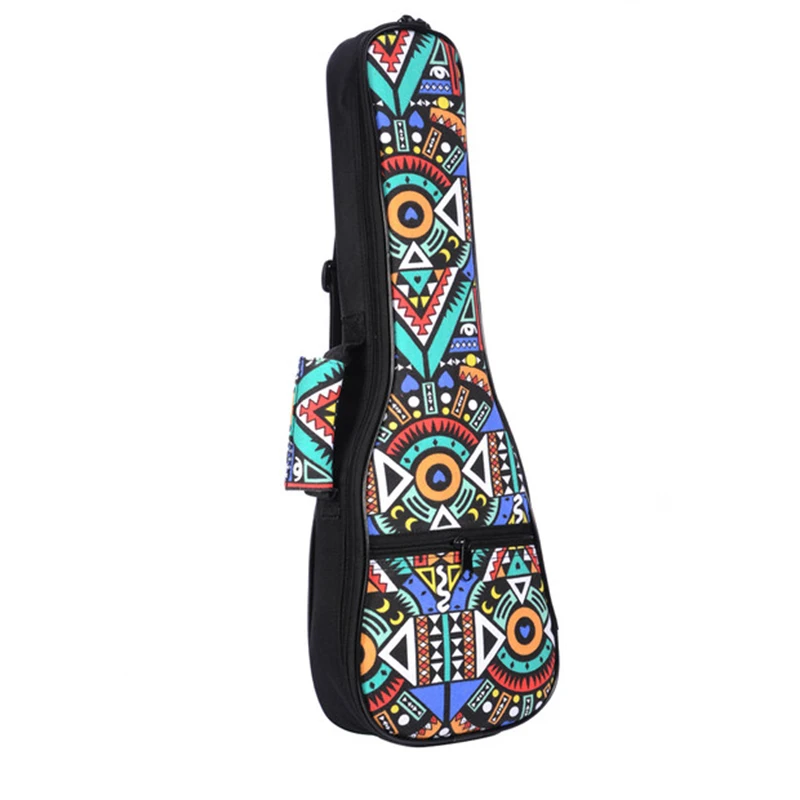 

Double Strap Hand Folk Ukulele Carry Bag Cotton Padded Case For Ukulele Guitar Parts Accessories,Blue-Graffiti