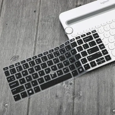 Для 1" hp EliteBook ELITEBOOK 840 G5/745 G5 с отверстием для трекпоинта 14 дюймов Чехол для клавиатуры ноутбука протектор Кожаный силикон - Цвет: Black