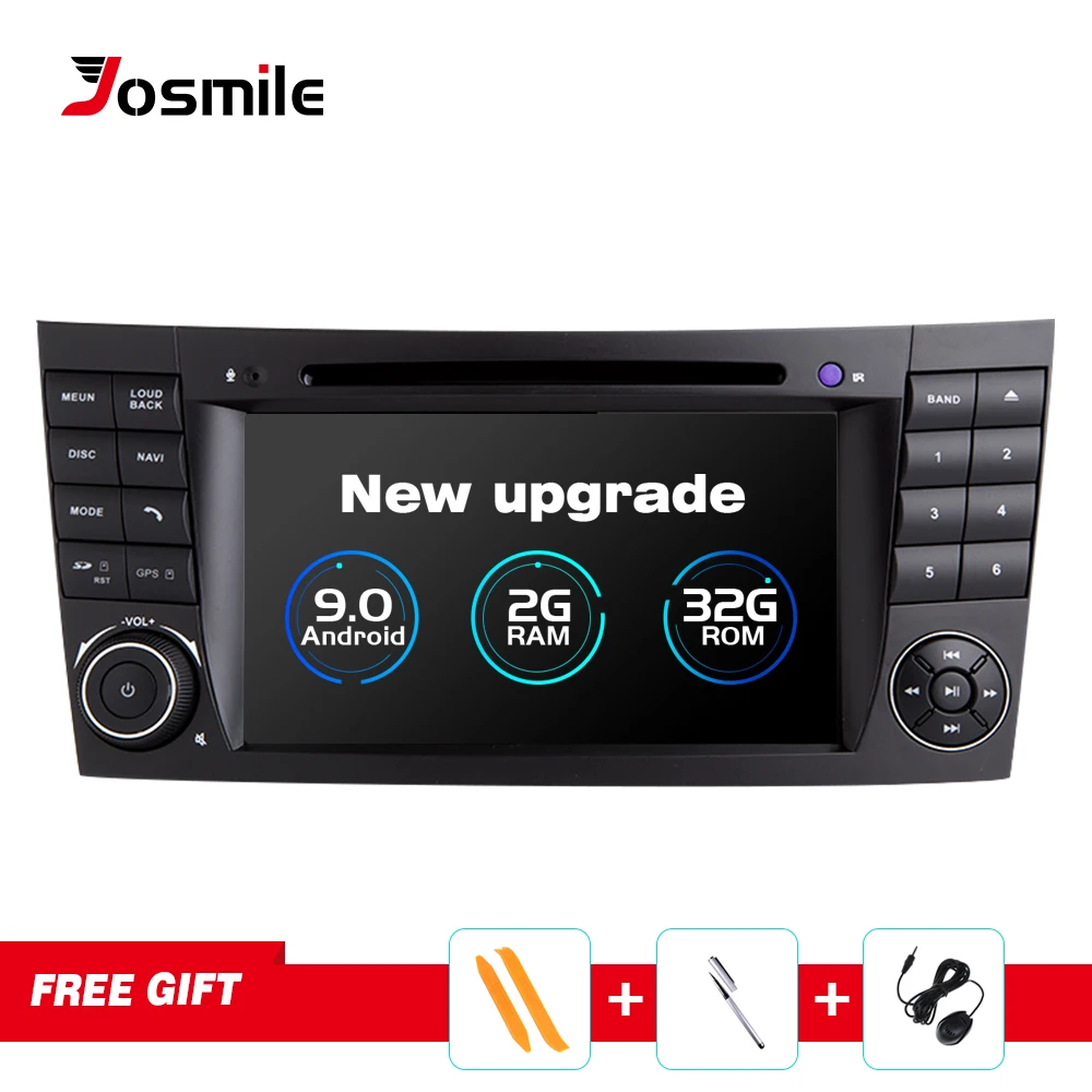 2 Din IPS Quad Core Android 9.0 Car DVD Player FOR Mercedes/Benz/E-Class/W211/CL Radio Stereo Multimedia GPS Navi Wifi FM SWC | Автомобили