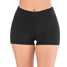 Шорты карманы для женщин цифровой Йога длина спортивные Леггинсы для бега фитнеса тренажерный зал стандартные колготки A25