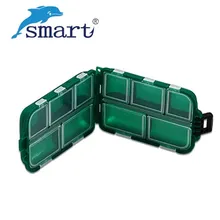 Smart 9,6 см* 6,4 см* 3 см двухслойная 10 отсеков водонепроницаемая рыболовная коробка Peche A La Carpe портативная приманка крючок Приманка снасти Коробка