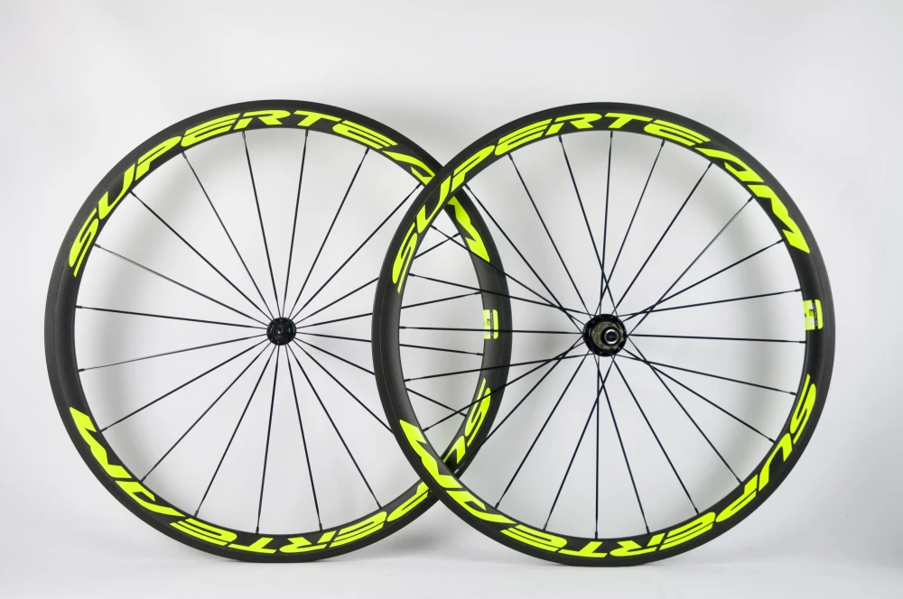 

SuperTeam 38mm Clincher bicycle wheelet Basalt braking wheels 700C