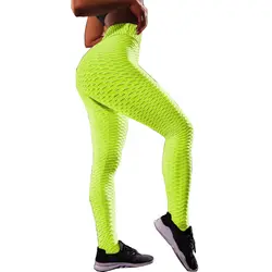 TOIVOTUKSIA новый стиль Scrunch Butt Высокая талия эластичные вертикальные бархатные женские спортивные Леггинсы