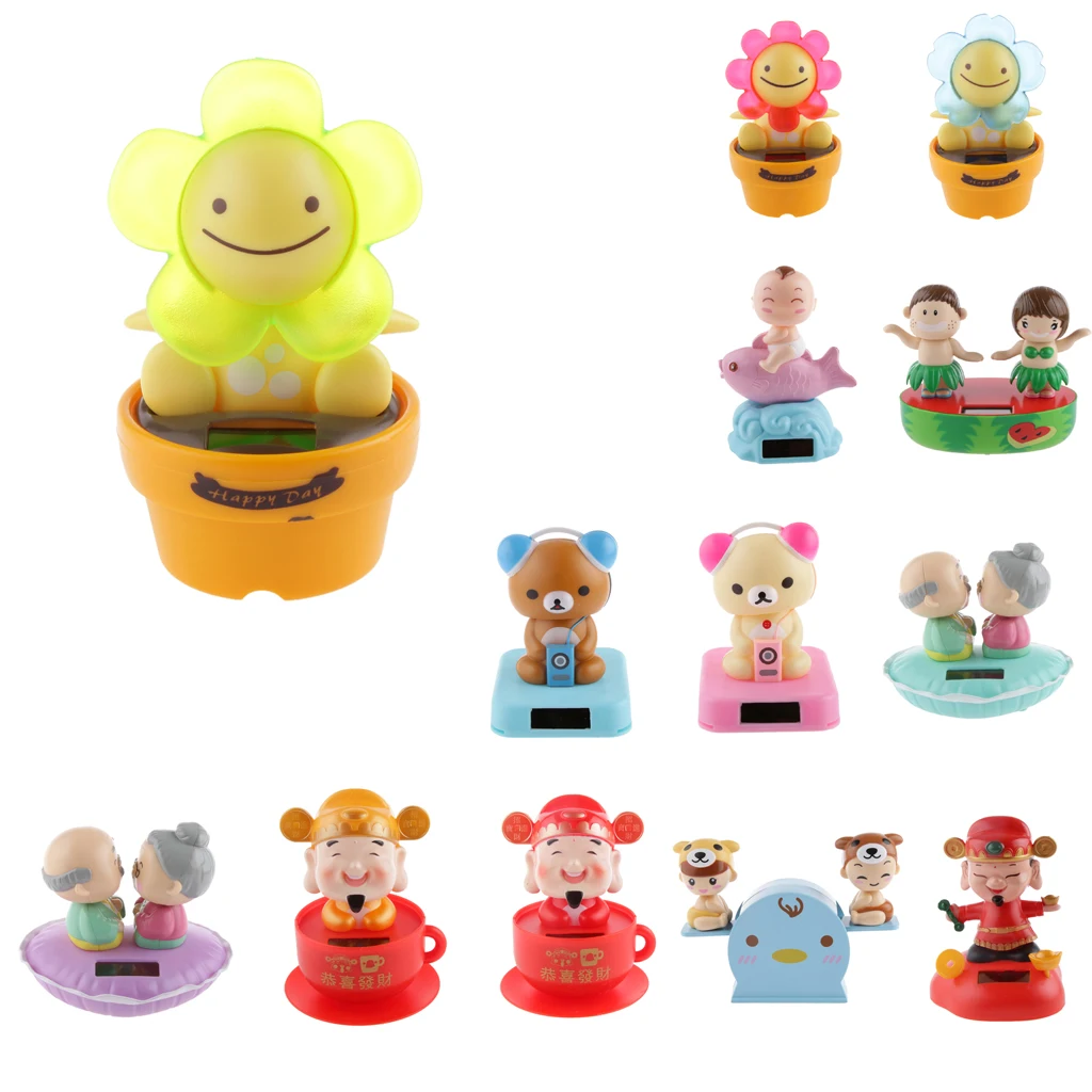 

New Hot Solar Powered Dancing Car Home Desk Car Dancer Bobble Toy Flower Classic Solar Toys Creative Birthday Gift