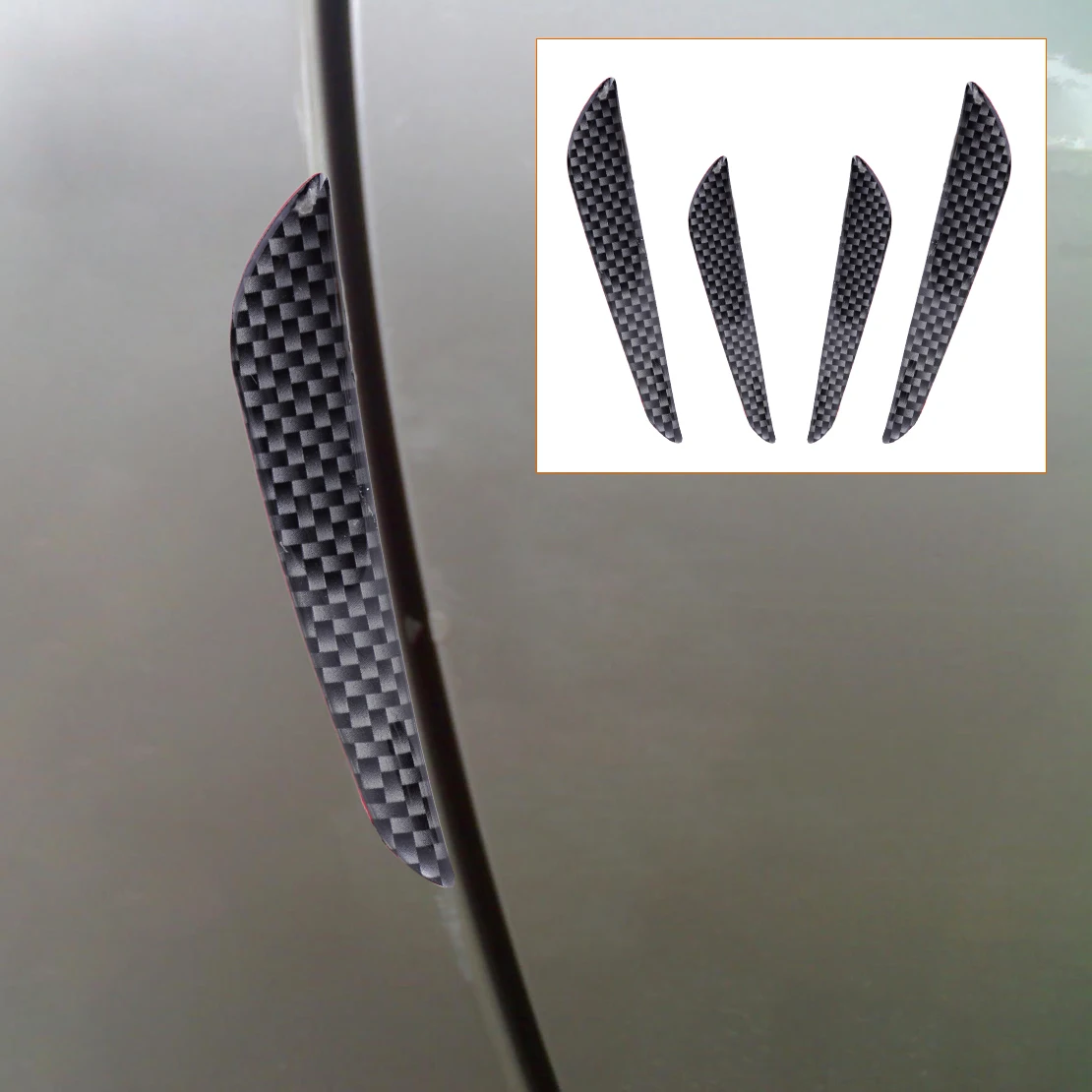 Buy DWCX New 4Pcs Black & Grey Car Anti Collision