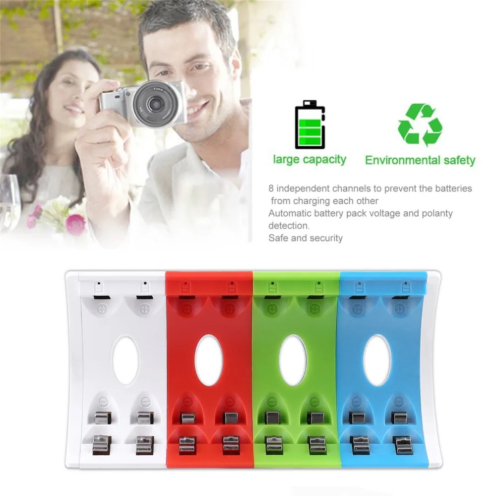 LEISE LS U4C Rechargeable Batteries 4 Slots Smart Charger With LED Indicator USB Cable AA AAA