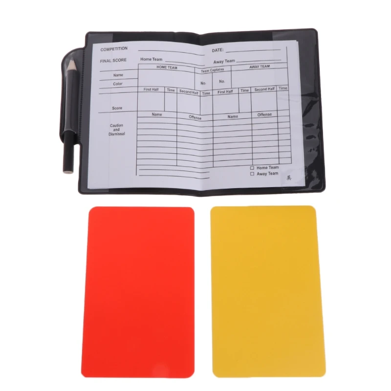 

New Sport Football Soccer Referee Wallet Notebook with Red Card and Yellow Card