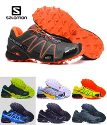 Новая черная обувь Salomon zapatos hombre кроссовки мужские Скорость Крест 4 CS III sapato masculino Скорость Крест уличная спортивная обувь для бега