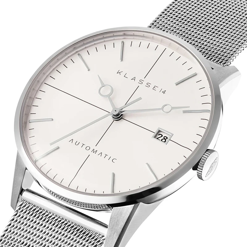 

KLASSE14 Mens Top Brand Luxury Fashion Watch Men Ultra Thin Gold Steel Mesh Watches Women Dress Quartz Lovers Watch orologio uom