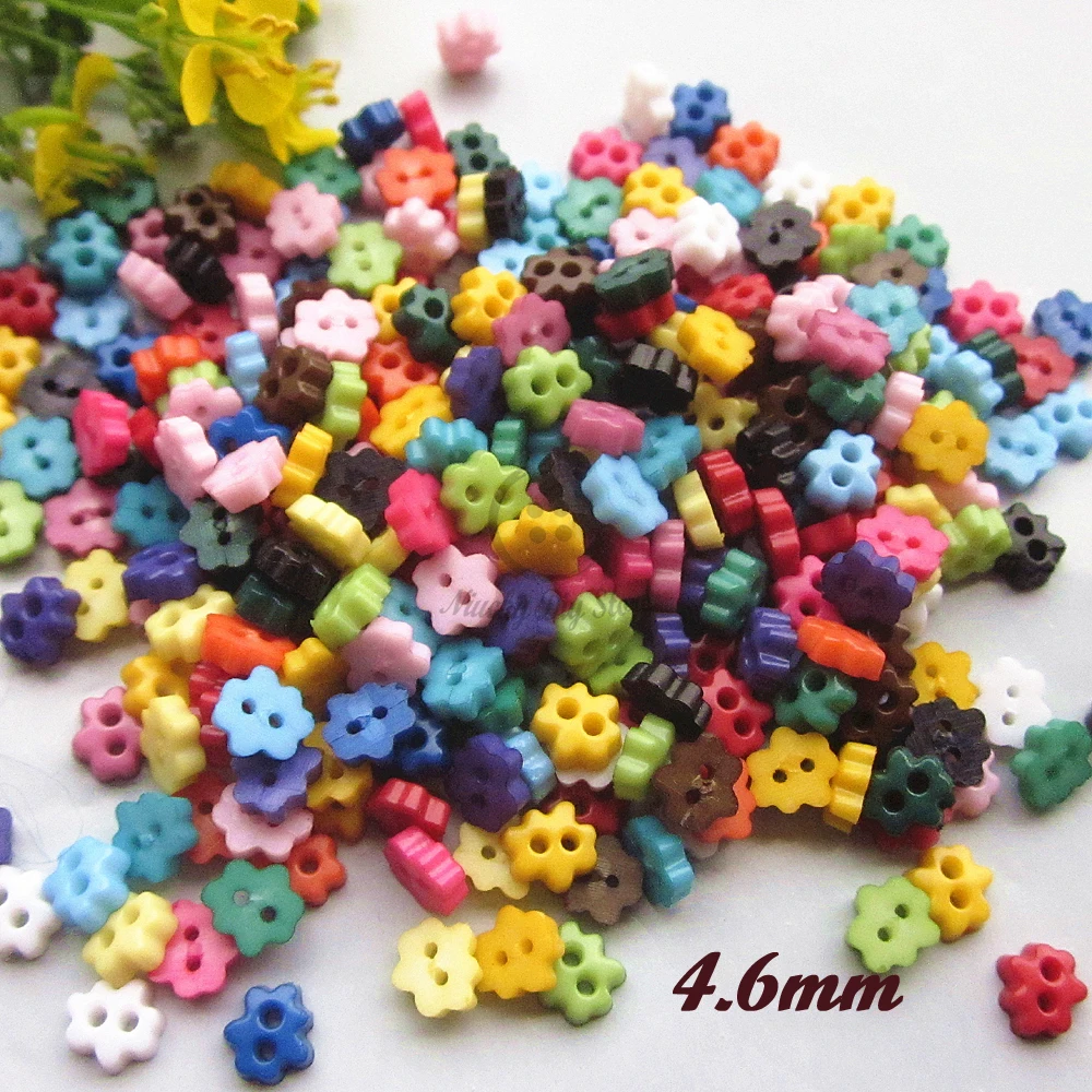 Новые мини-пуговицы 144 шт 4,6 мм смешанные/1 цвет мини-кнопки в виде цветка для игрушек diy Скрапбукинг, поделки, шитье, декоративные материалы