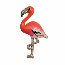 

European Animal Flamingo Drops Of Oil Drops Of Oil 2017 New Female Brooch Corsage Ornaments Factory Direct Wholesale Supply