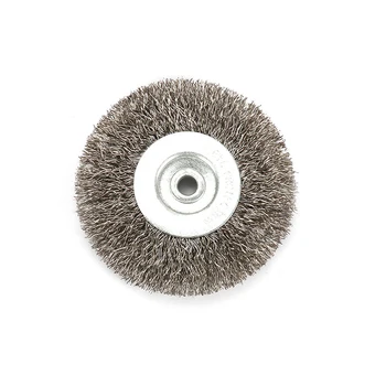

3 6mm Arbor Stainless Steel Wire Wheel Brush Parts For Bench Grinder Abrasive