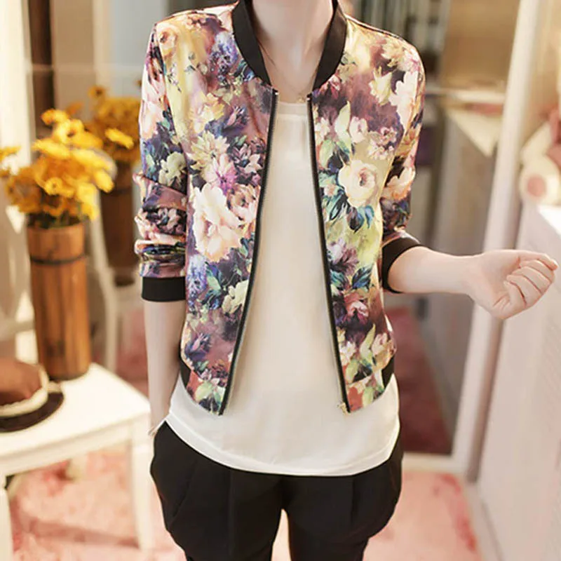 Aliexpress.com : Buy New Women Spring Jackets Short Tops 2016 Long Aliexpress.com : Buy New Women Spring Jackets Short Tops 2016 Long Sleeve Floral Print Coat Vintage Women Clothing Bomber Jacket Chaquetas Mujer from ... - Aliexpress.com : Buy New Women Spring Jackets Short Tops 2016 Long