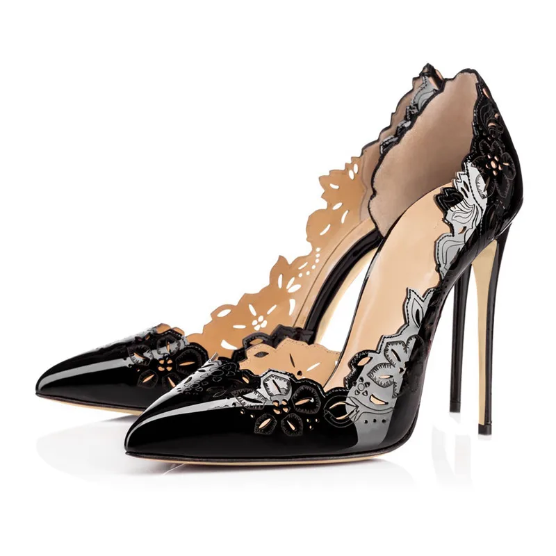 black and white evening shoes
