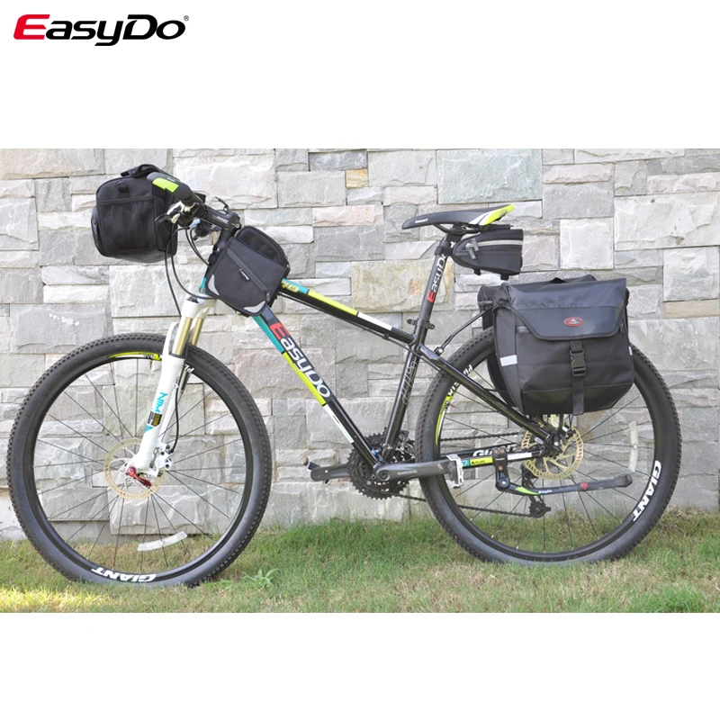 Top EasyDo Mtb Bike Front Tube Bag Waterproof Handlebar Bicycle Frame Bag Phone Pocket Shoulder Travel Bag Bicycle Accessories080414 5