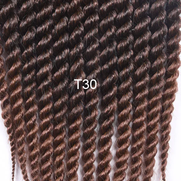 TOMO 1" 18" 12 прядей/упаковка, вязанные крючком косички, Сенегальские скрученные волосы, 18 цветов, Омбре, синтетические косички, волосы для наращивания, вязанные крючком - Цвет: T1B/30