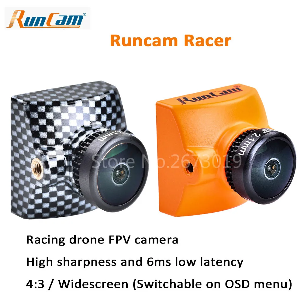 

New RunCam Racer FPV Camera 700TVL Super WDR CMOS Sensor 2.1mm M8 Lens Integrated OSD NTSC/PAL DC5-36V for FPV Racing Drone