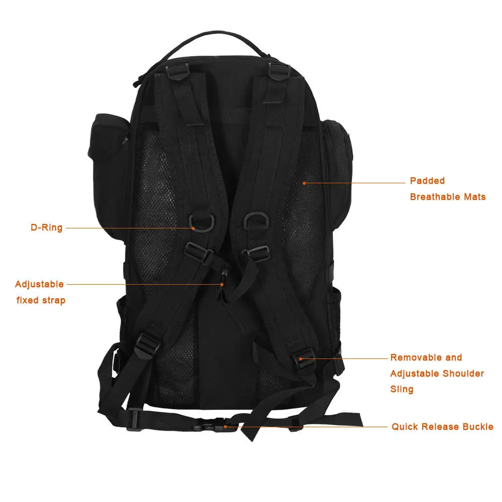 40L Outdoor Military Tactical Backpack Rucksack Assault PackArmy Molle Waterproof Travel Bag for Outdoor Hiking Camping Hunting