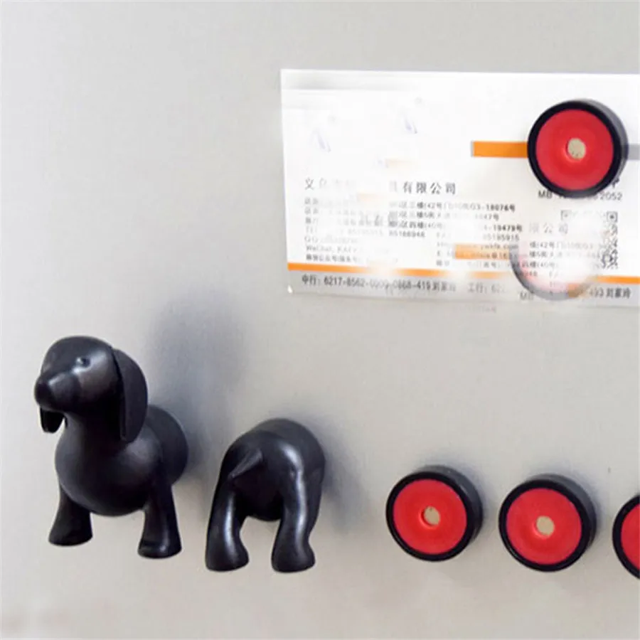 

Novelty Dachshund Dog Magnets Stick Home Decoration Mini Dog Fridge Magnets 3sets Message Sticker for Kids Home Storage Gift