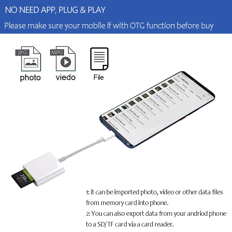 Адаптер для чтения карт USB 3 0 типа C USBC в SD кабель камеры OTG TF конвертер iPad pro Macbook