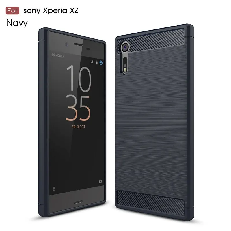 Роскошный чехол из углеродного волокна и ТПУ для sony Xperia XZ XZ2 XZ3 XA1, Ультра мягкий защитный чехол для sony XZ Премиум XZS чехол, защитный чехол