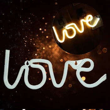 

Led Night Light Battery USB Charging Love Decorative Letters Led Warm Light Home Decoration Lights