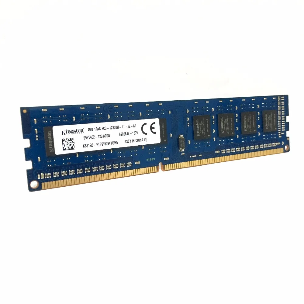 Kingston 4G 4GB DDR3 1RX8 PC3 12800 DDR3 1600 MHZ 1600 MHZ модуль ECC настольная оперативная память настольная память чипсет kingston