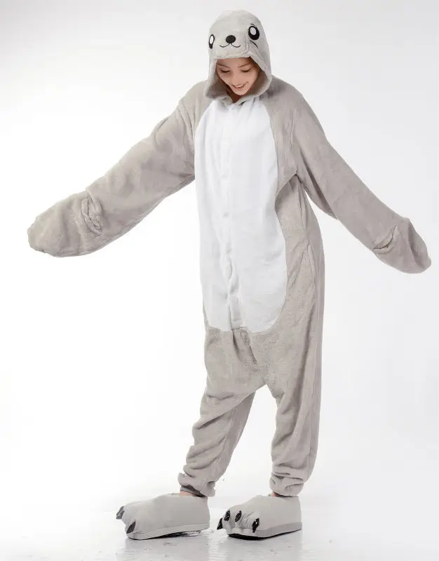 Для мужчин и женщин, мультяшный дельфин; Свободные Комбинезоны для взрослых в виде животных пижамы-комбинезоны пижамы C367 S/M/L/XL