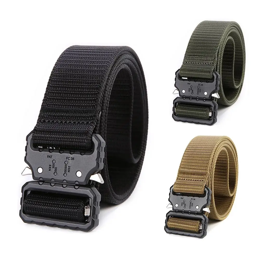 

Military Equipment Combat Tactical Belts for Men US Army Training Nylon Metal Buckle Waist Belt Outdoor Hunting Waistband