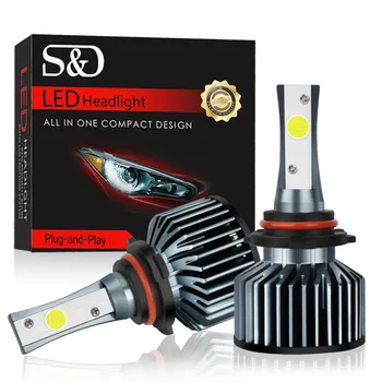 

2Pcs HB3 9005 LED Car Headlights Bulbs 6500K Fog Lights Auto Headlamps All-in-one design 72W Front Light 12V 24V